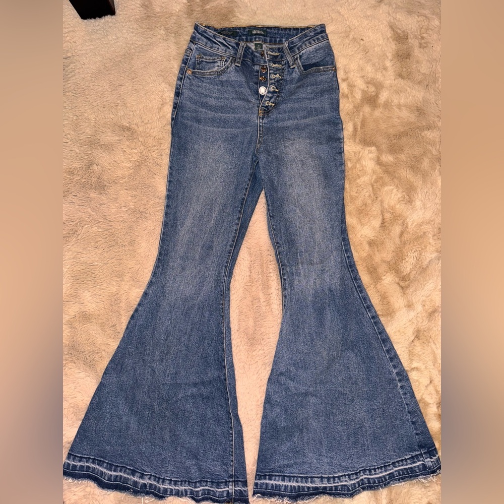 Bell Bottom Blue Denim Jeans